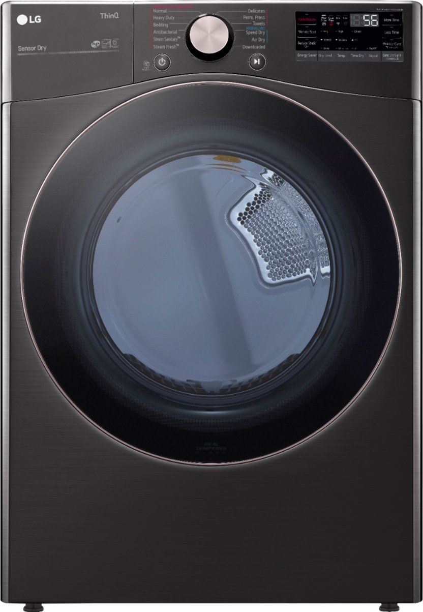 LG - 7.4 Cu. Ft. Stackable Smart Electric Dryer