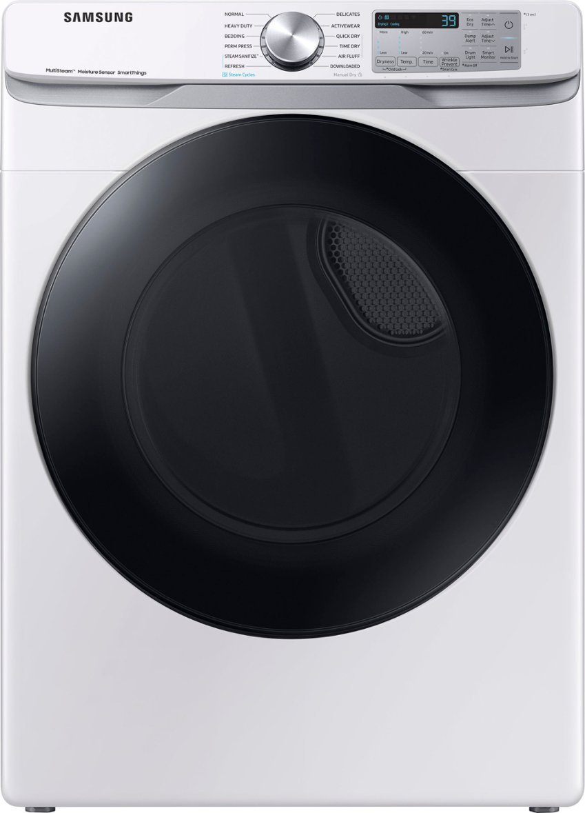Samsung - 7.5 cu. ft. Smart Electric Dryer with Steam Sanitize