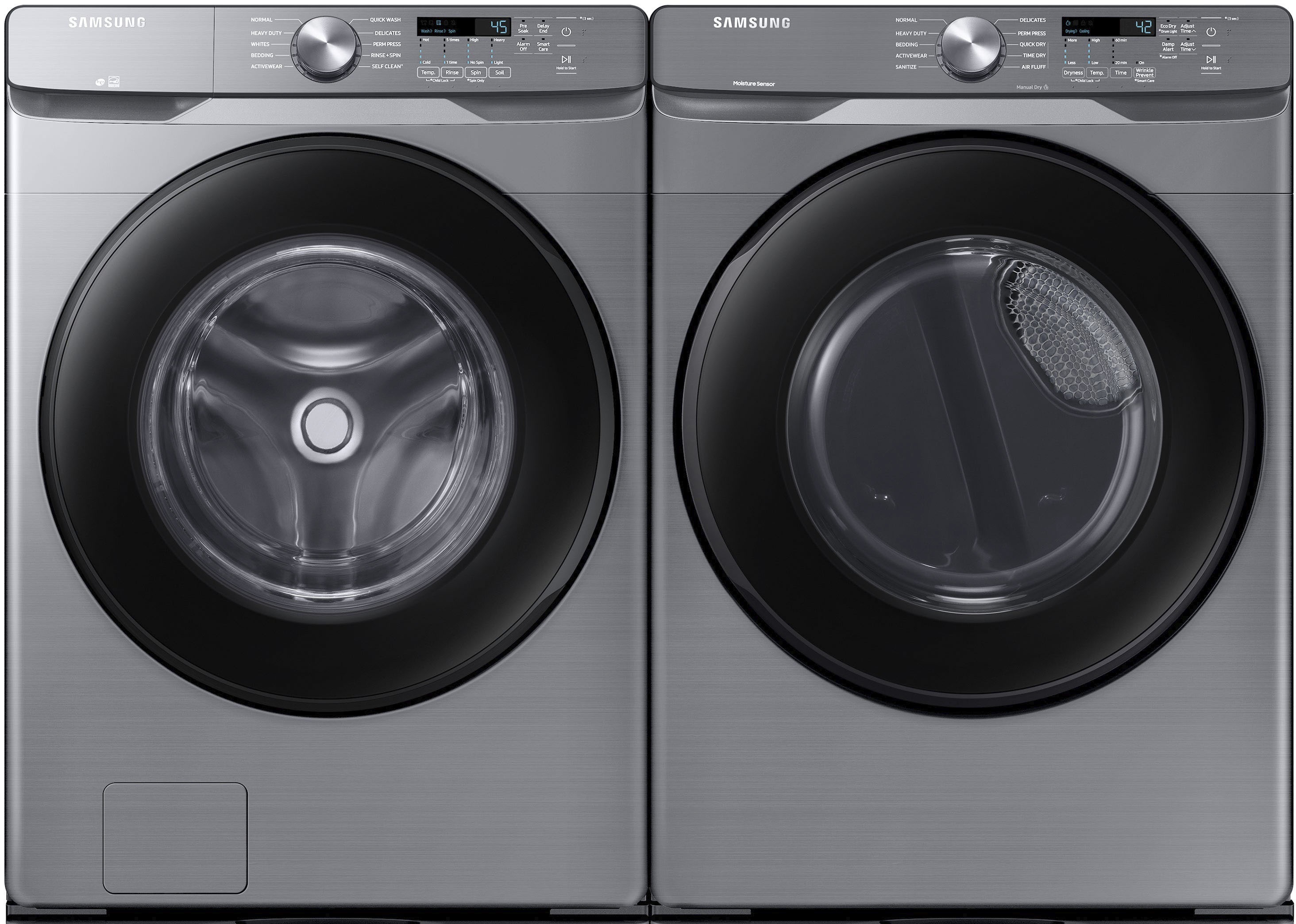 4.5 cu. ft. High-Efficiency Front Load Washer & 7.5 cu. ft. Stackable Vented Electric Dryer - Platinum