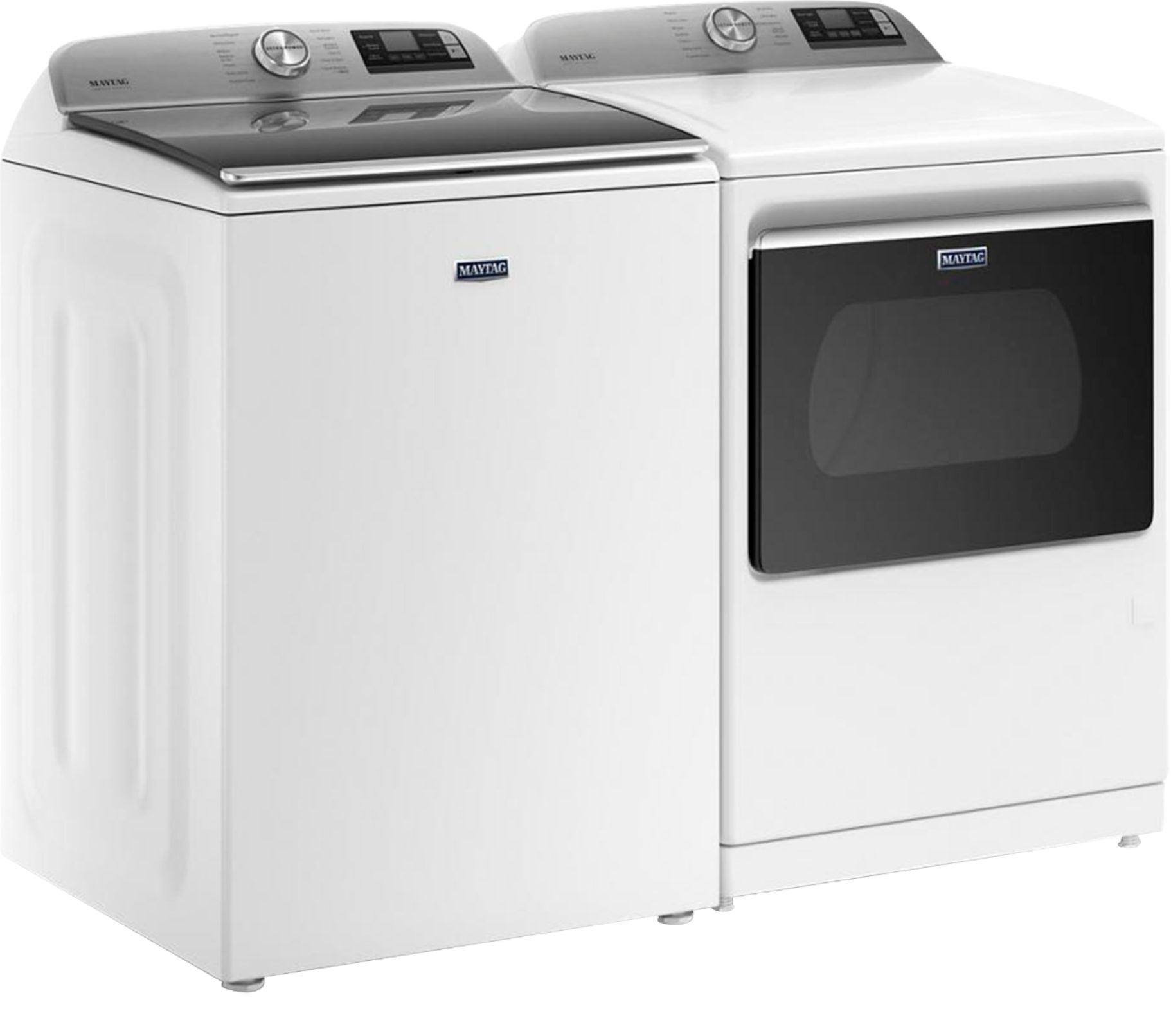 Maytag - 5.2 Cu. Ft. High Efficiency Smart Top Load Washer & Maytag - 7.4 Cu. Ft. Smart Gas Dryer