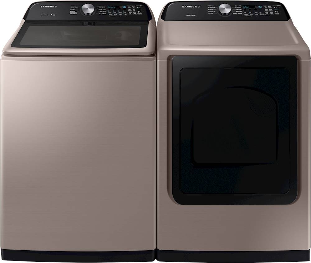 Samsung - 5.0 Cu. Ft. High Efficiency Top Load Washer & Samsung - 7.4 Cu. Ft. Electric Dryer