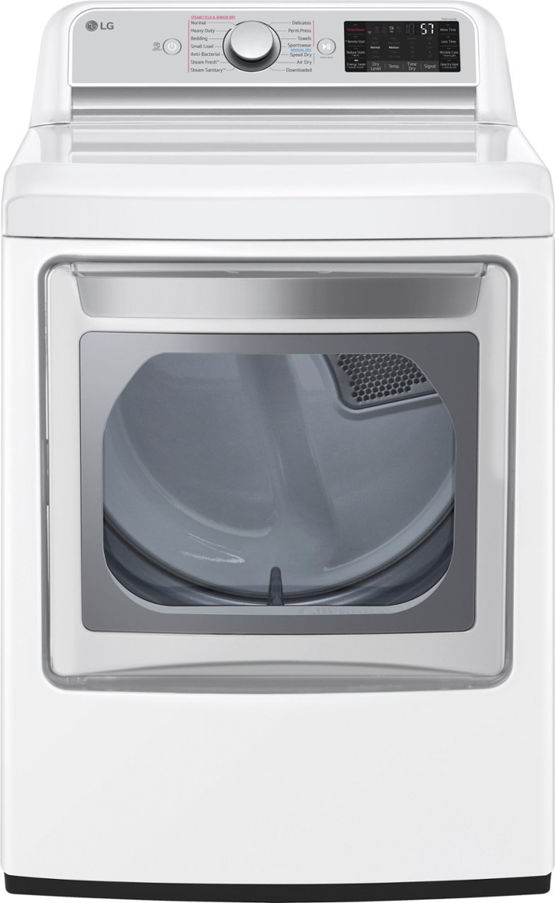 LG - 7.3 Cu. Ft. Smart Electric Dryer with Steam and Sensor Dry