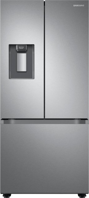 Samsung - 22 cu. ft. Smart 3-Door French Door Refrigerator - Stainless steel